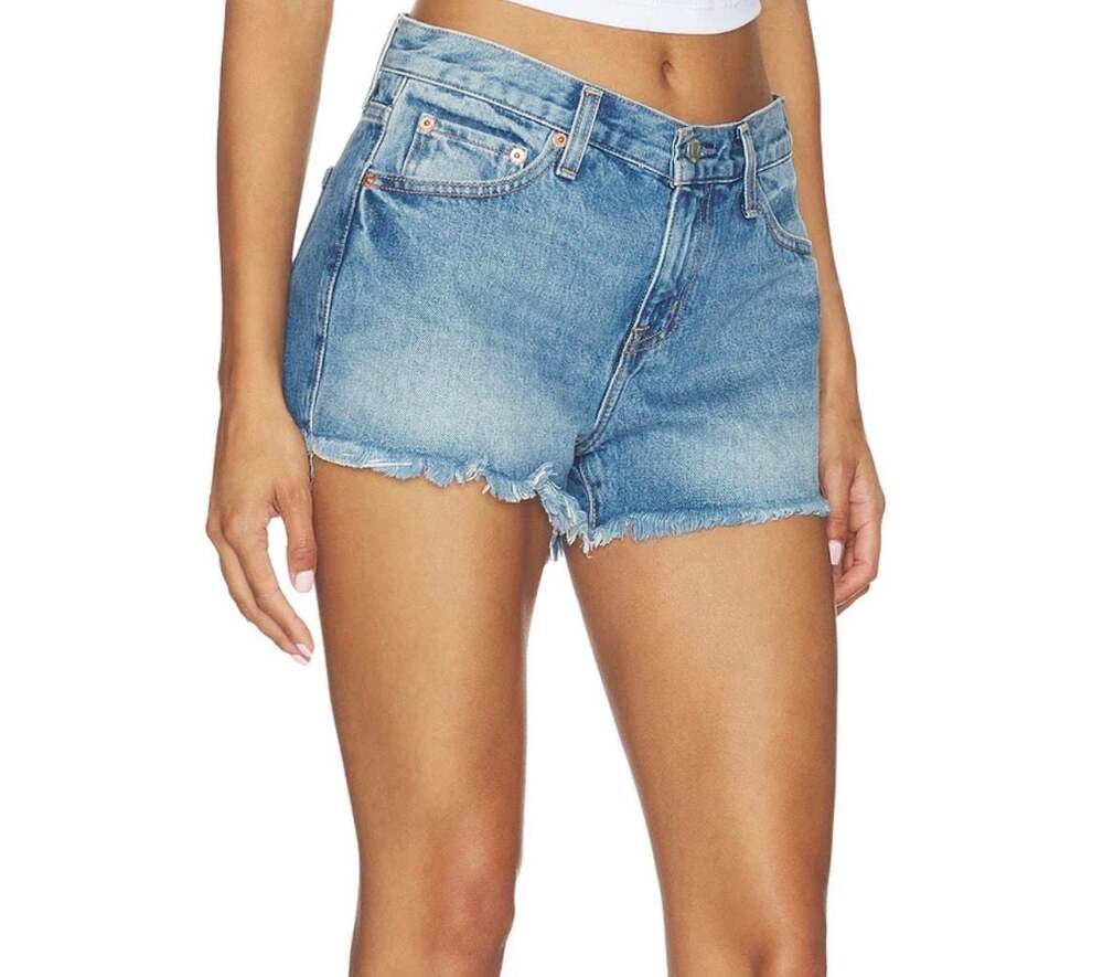 Pistola Gigi Denim Cutoff Shorts 28